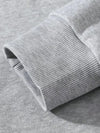 Mens Solid Color Half Zip Hooded Casual Set
