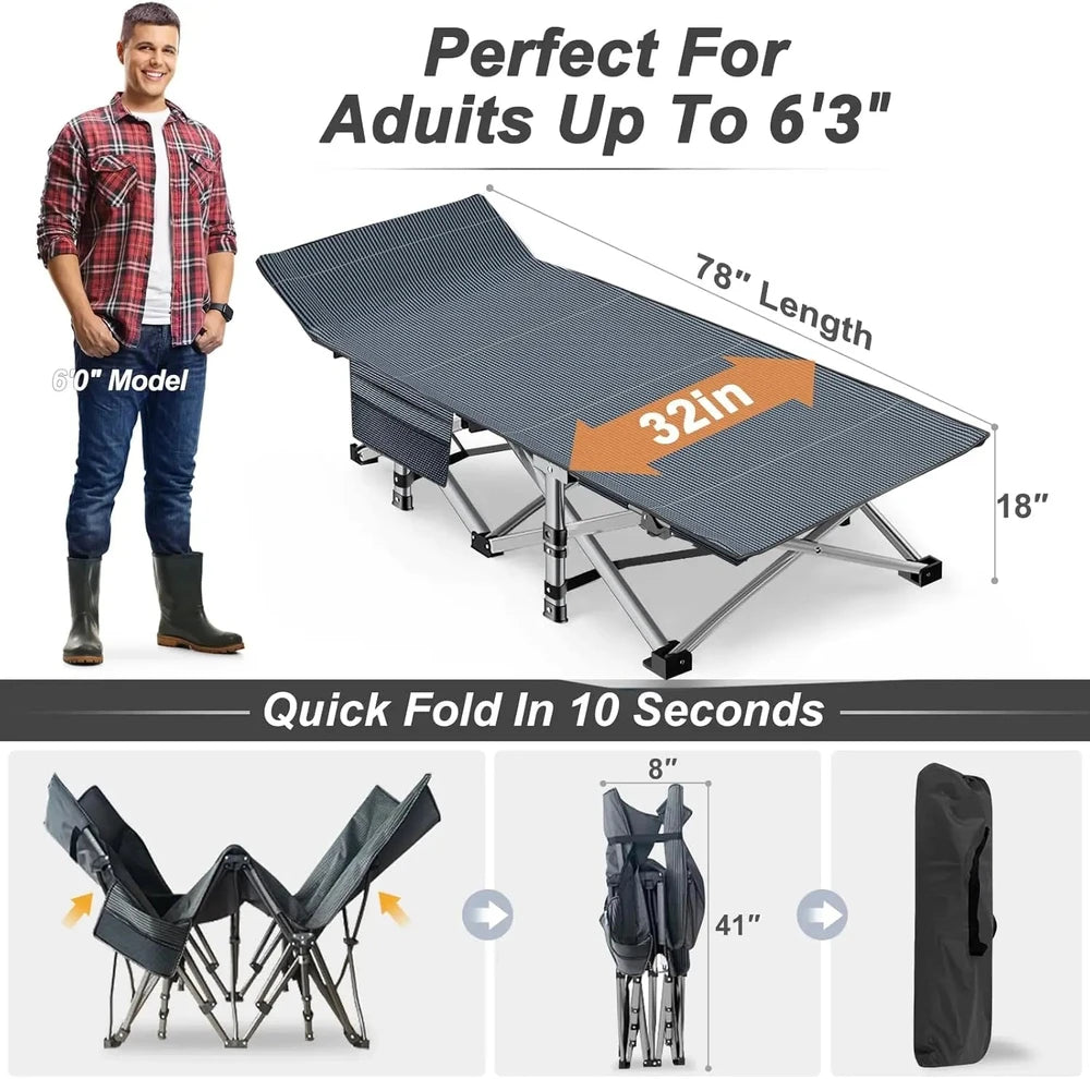 Portable Adjustable Folding Cot